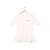 USC Trojans Women's Peter Millar White SC Interlock Lillian Solid Peplum T-Shirt